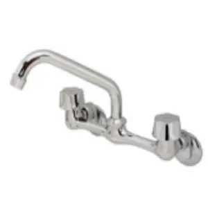 Brass kitchen faucet‚ plastic chrome cover‚ zinc handle‚ brass half turn‚ S/S spout. plastic nut