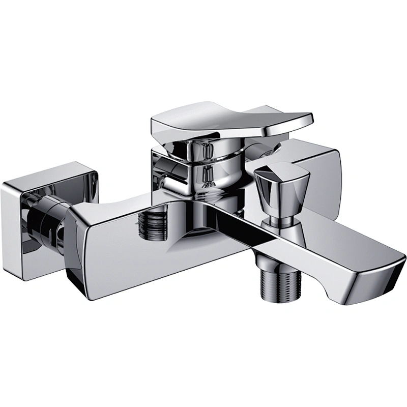 Brass bath mixer‚wanhai cartridge‚ zinc handle‚w/o shower and hose‚ 65g Brass Excentric+ S/S cover