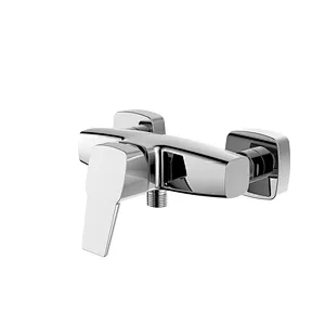 Brass shower mixer‚wanhai cartridge‚ zinc handle‚w/o shower and hose‚ 65g Brass Excentric+ S/S cover