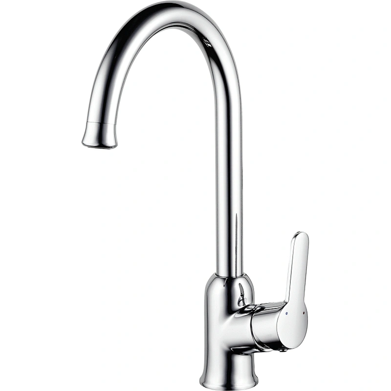 Brass Kitchen mixer‚ wanhai cartridge‚zinc handle‚brass spout‚3/8*35CM S/S hose