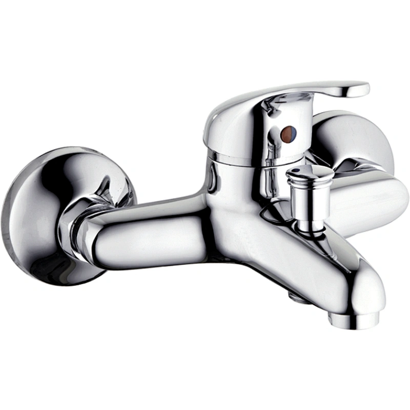 Brass bath mixer‚normal cartridge‚ zinc handle‚w/o shower and hose‚ brass inside nut+outside nut‚304# S/S Excentric 48g+cover