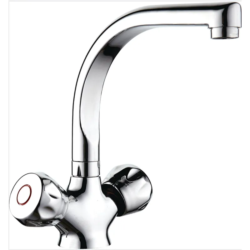 Brass kitchen mixer, brass head valve, GS zinc handle,  S/S spout, 3/8*35CM S/S hose