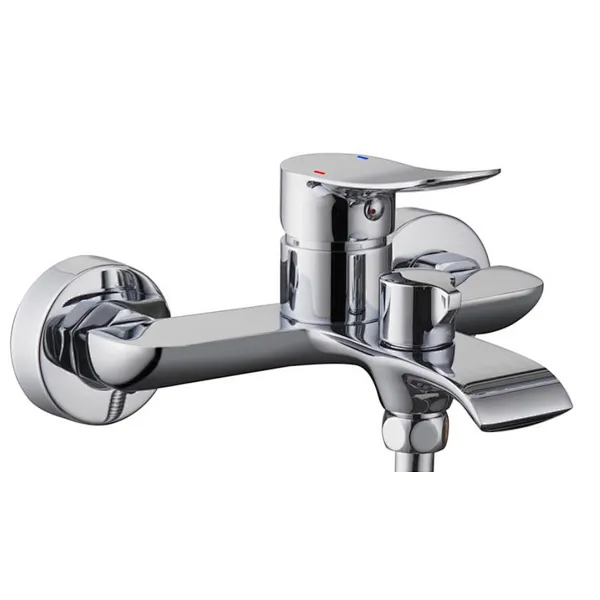 Rubinetti per miscelatore doccia per bagno con montaggio a parete in ottone nero TIEMA