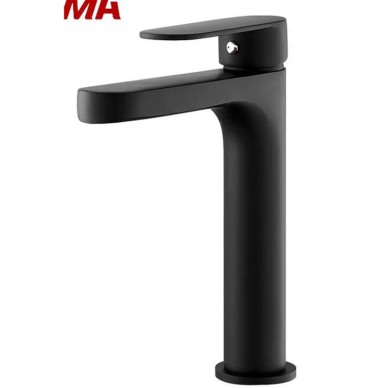Brass Basin mixer（black)‚wanhai cartridge‚zinc handle‚
w/o pop up‚3/8*35CM S/S hose