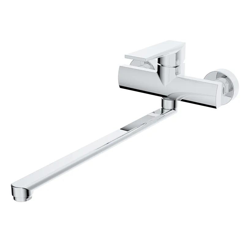 Brass Wall kitchen mixer‚                 wanhai cartridge‚                 zinc handle‚                            S/S spout‚                        65g Brass Excentric + S/S cover
