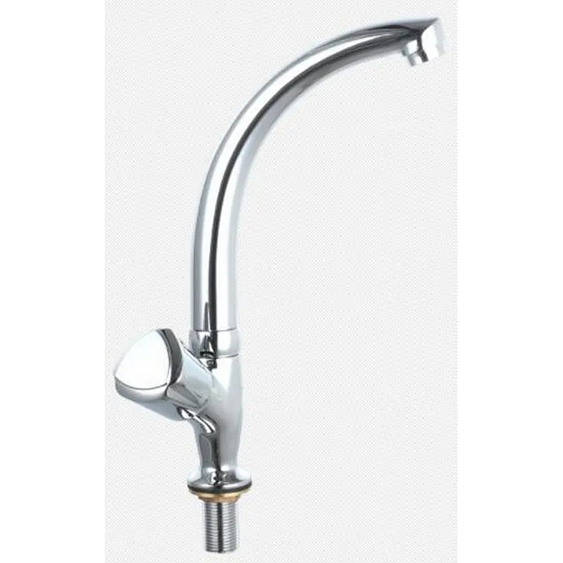 Brass sink kitchen tap‚ brass full turn head valve‚ 0808#zinc handle‚ S/S spout‚ plastic nut