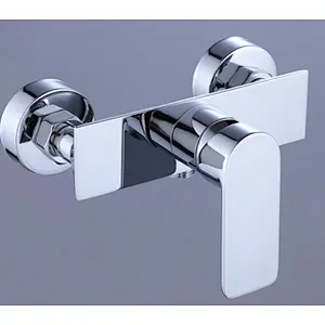 Brass shower mixer‚wanhai cartridge‚ zinc handle‚w/o shower and hose‚ S/S inside nut+outside nut‚304# S/S Excentric 48g+cover