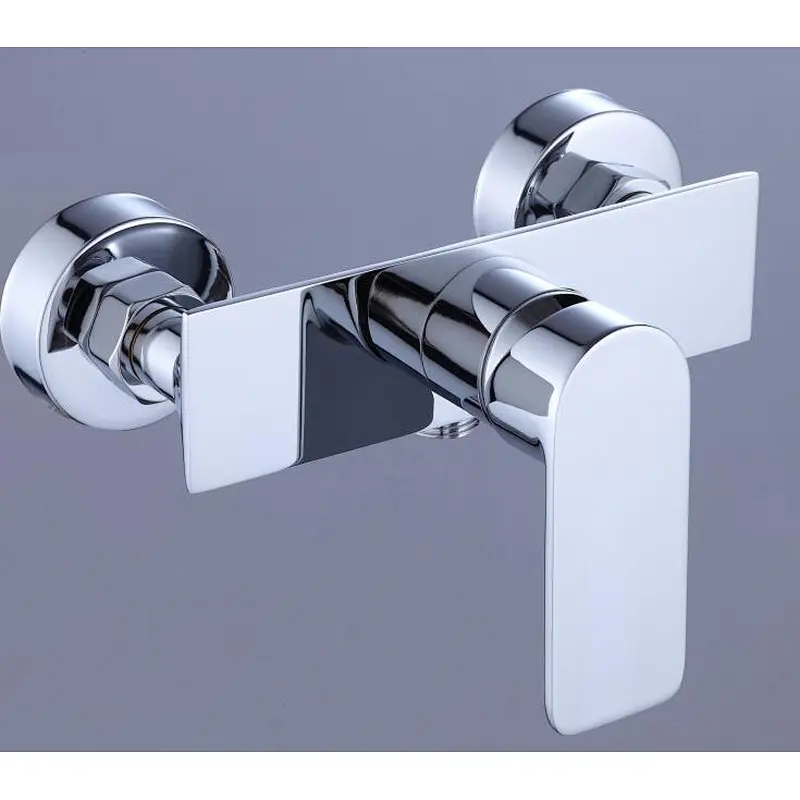 Brass shower mixer‚wanhai cartridge‚ zinc handle‚w/o shower and hose‚ S/S inside nut+outside nut‚304# S/S Excentric 48g+cover