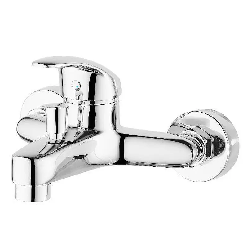 Brass bath mixer‚wanhai cartridge‚ zinc handle‚w/o shower and hose‚ 304# S/S Excentric 48g+ S/S cover
