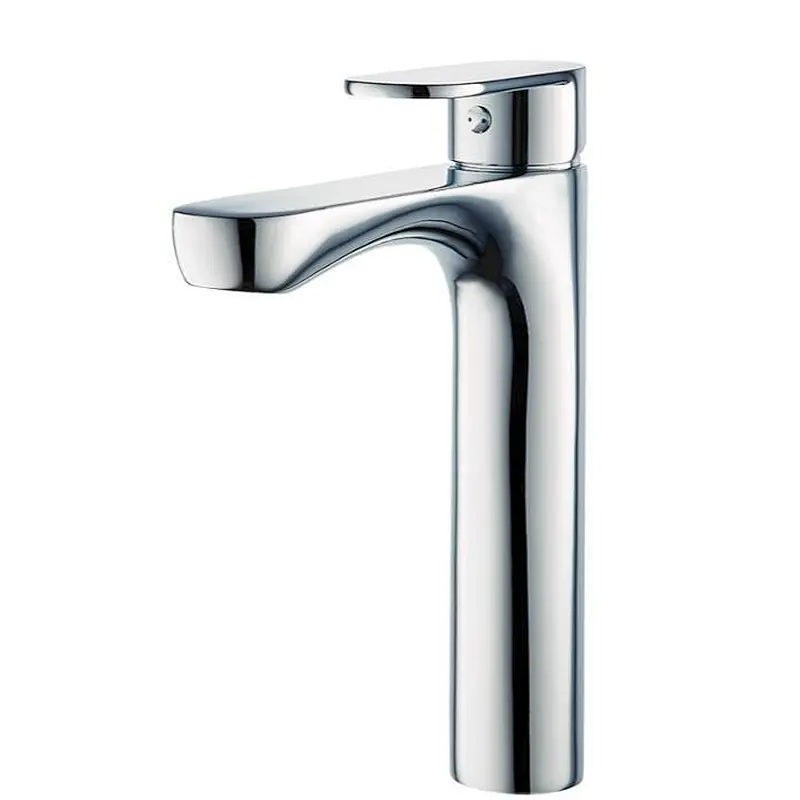 Brass Basin mixer‚wanhai cartridge‚zinc handle‚w/o pop up‚3/8*35CM S/S hose