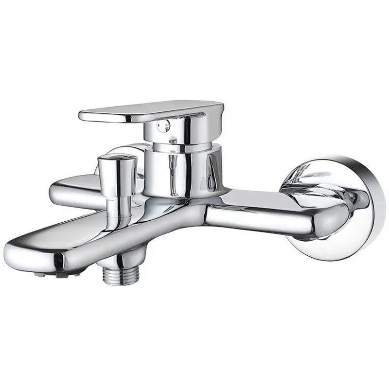 Brass bath mixer‚wanhai cartridge‚ zinc handle‚w/o shower and hose‚ 65g Brass Excentric+ S/S cover