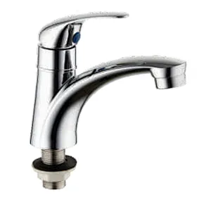 Zinc basin tap, 25mm cartridge, Plastic handle, plastic cover, plastic aerator, plastic nut