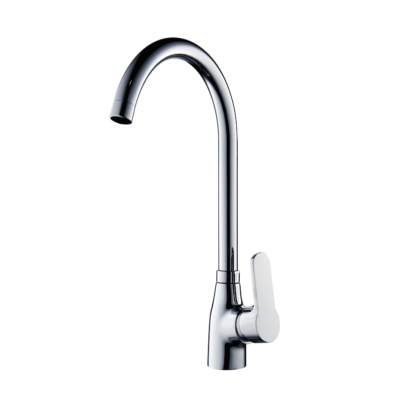 Brass Kitchen mixer‚ wanhai cartridge‚zinc handle‚brass spout‚3/8*35CM S/S hose