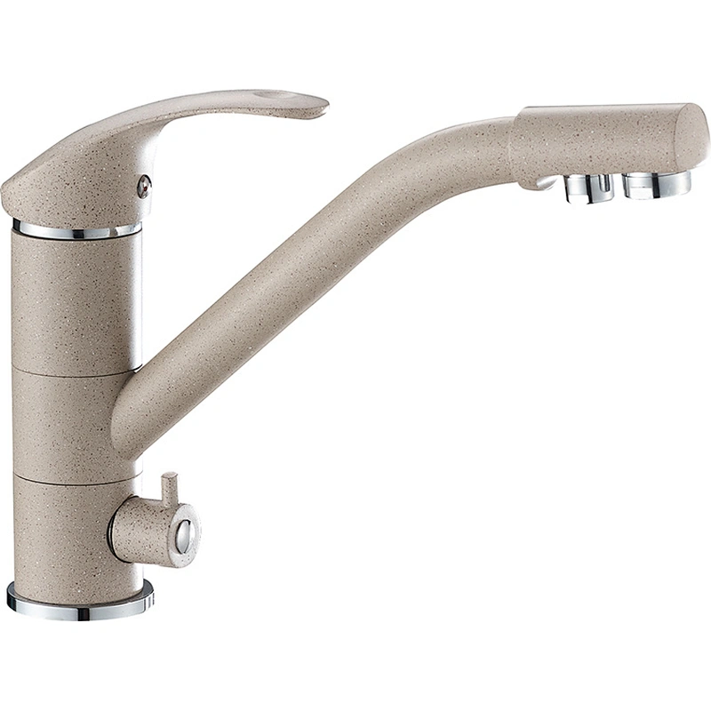 Brass kitchen mixer‚ 35mm normal cartridge+ brass half turn head valve‚ S/S spout‚ 1/2*45CM s/s hose+25cm S/S hose