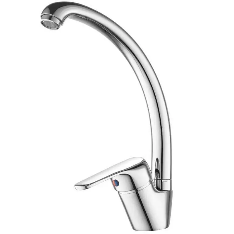 Brass kitchen mixer‚normal cartridge‚zinc handle‚S/S Spout‚3/8*35CM S/S hose