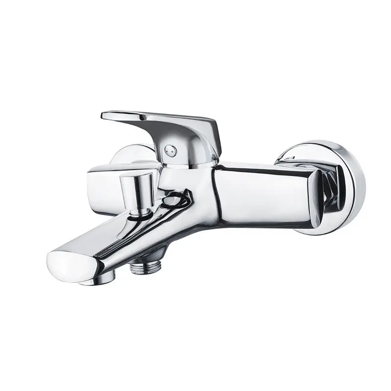 Brass bath mixer‚wanhai cartridge‚ zinc handle‚w/o shower and hose‚ 65g Brass Excentric+ S/S cover