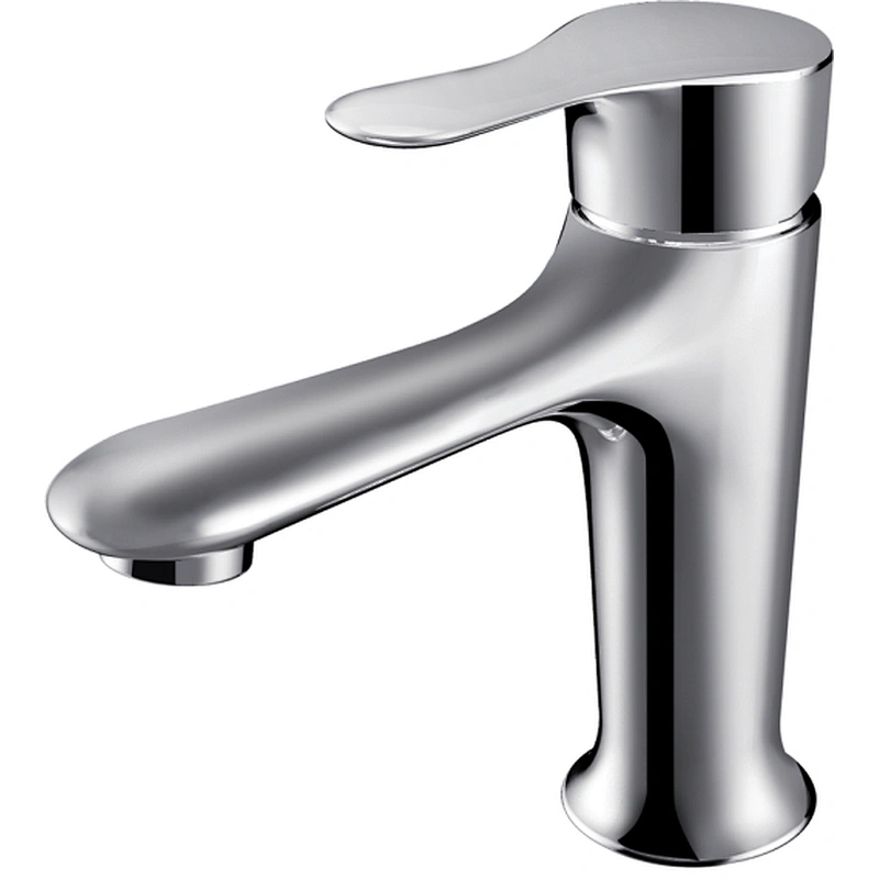 Brass Basin mixer‚wanhai cartridge‚zinc handle‚w/o pop up‚3/8*35CM S/S hose