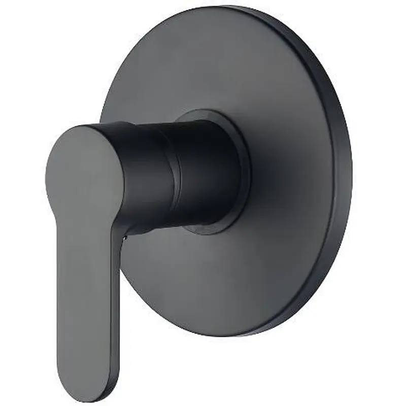 Brass single function Concealed mixer（black）‚S/S cover 135MM‚ wanhai cartridge‚zinc handle‚ W/O shower