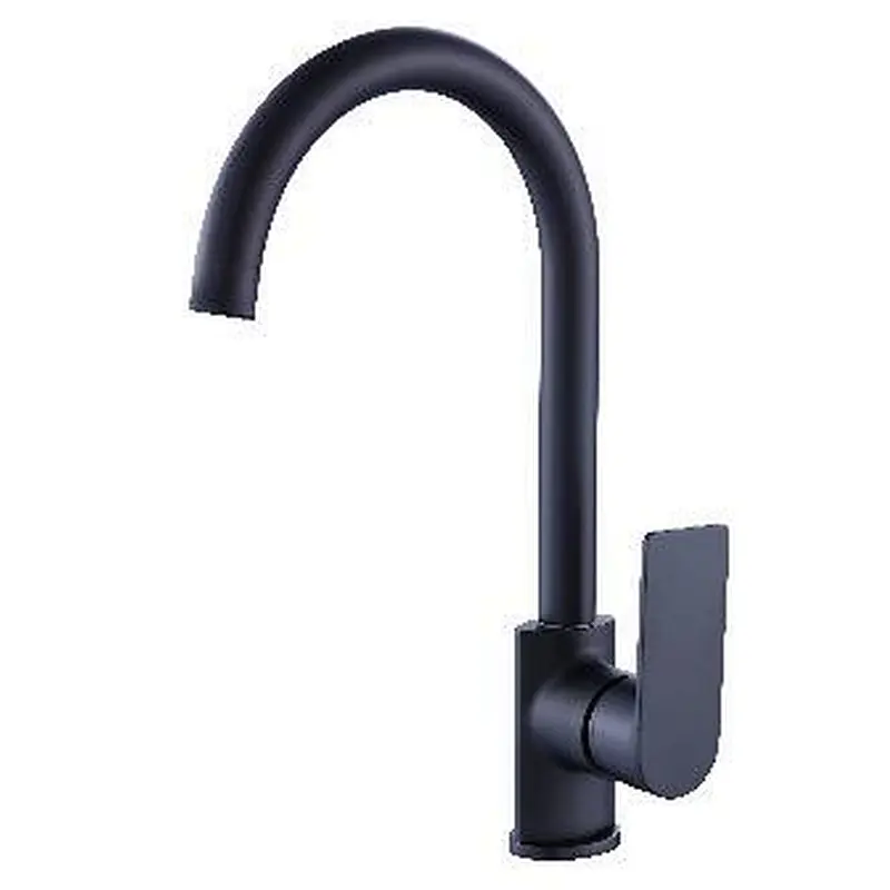 Brass kitchen mixer （Gun gray)‚ wanhai cartridge‚ zinc handle‚  S/S Spout‚ 3/8*35CM S/S hose