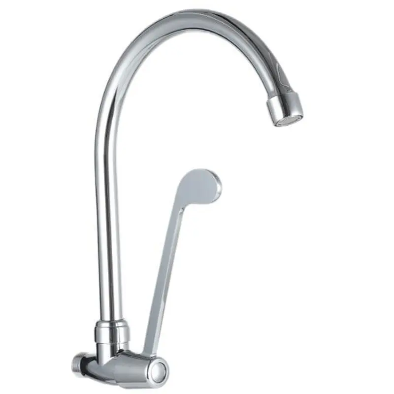 Zinc kitchen tap‚ brass half turn head valve‚ 602# zinc handle‚ S/S spout ‚ plastic aerator‚ S/S flange