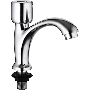 Zinc basin tap‚ brass half turn head valve‚ 0808# zinc handle‚ plastic aerator‚ plastic nut