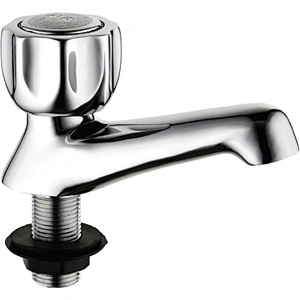 铜冷水面盆水咀，锌柄，慢开阀芯，塑料丙帽