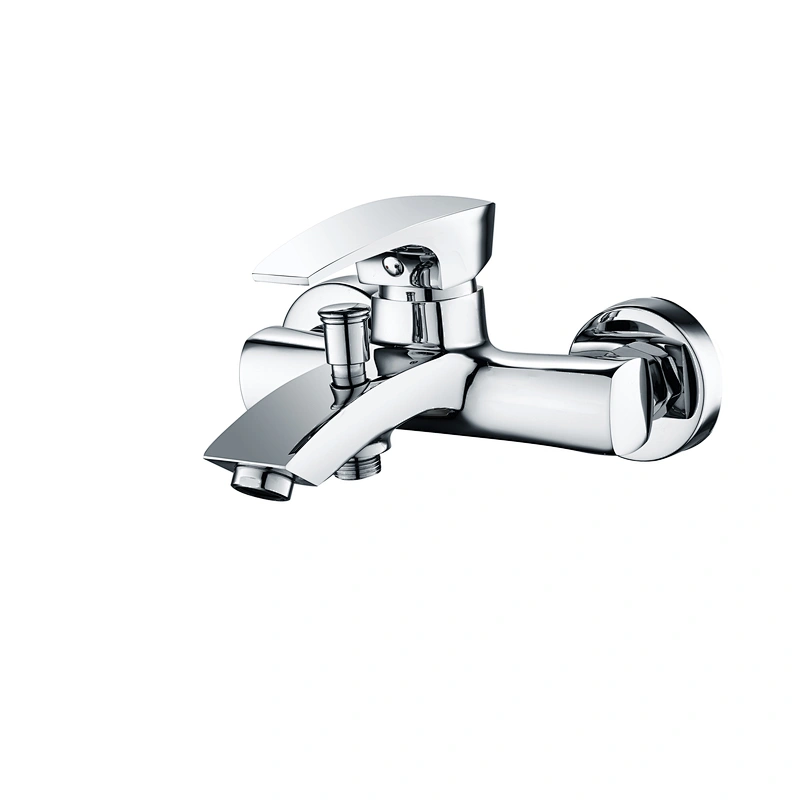 Brass bath mixer‚wanhai cartridge‚ zinc handle‚w/o shower and hose‚ 65g Brass Excentric+ S/S cover