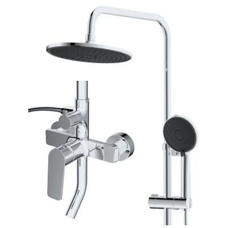 TIEMA New Arrival Wall Mounted Bathroom Single Handle Brass Bath Shower Mixer Taps Faucet Set