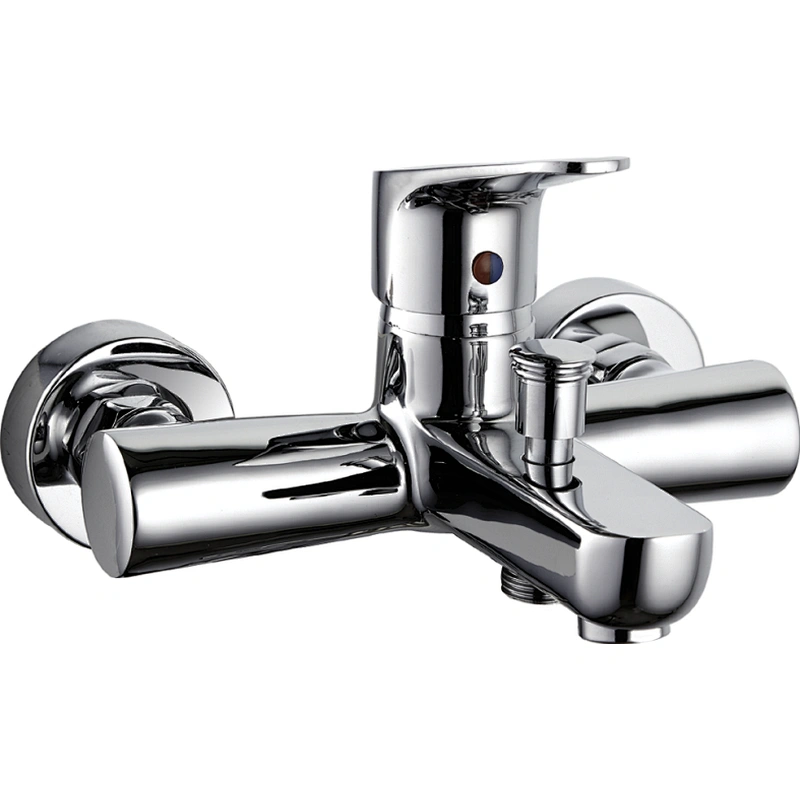 Brass bath mixer‚wanhai cartridge‚ zinc handle‚w/o shower and hose‚ 65g Brass Excentric+ S/S cover
