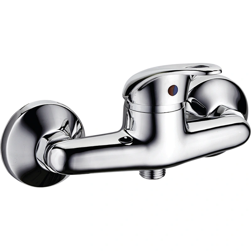 Brass shower mixer‚normal cartridge‚ zinc handle‚w/o shower and hose‚ brass inside nut+outside nut‚304# S/S Excentric 48g+cover