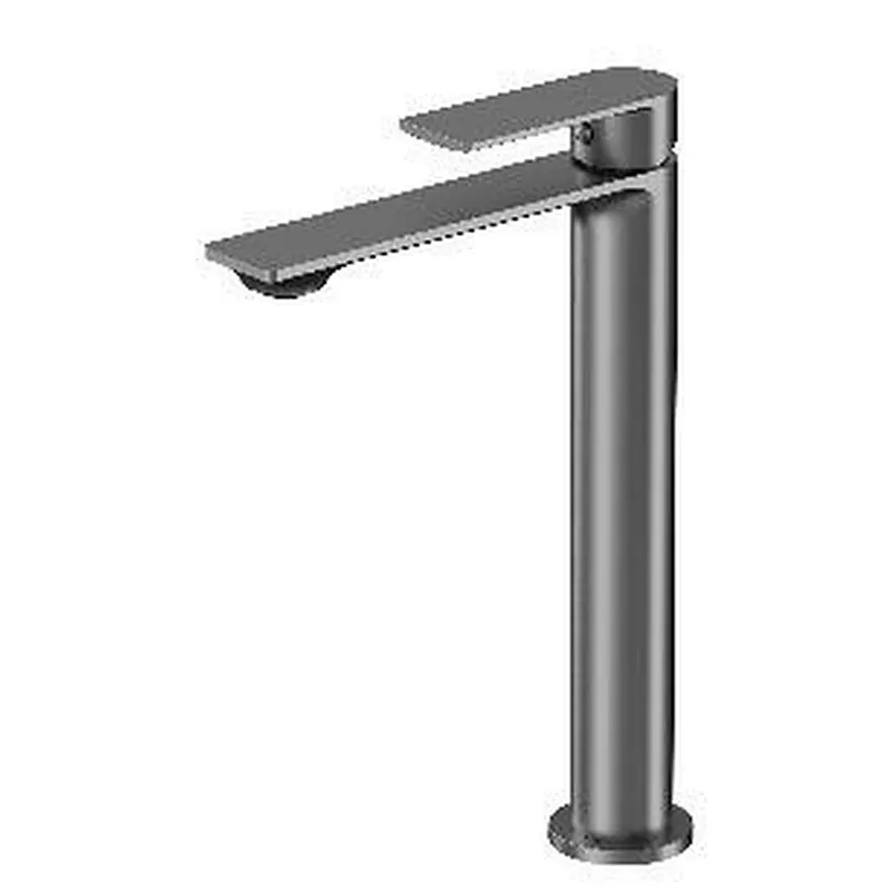 Brass Basin mixer（Gun gray)‚                 wanhai cartridge‚                 zinc handle‚                            w/o pop up‚                        3/8*35CM S/S hose