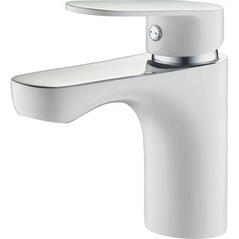 Brass Basin mixer(C+W)‚wanhai cartridge‚zinc handle‚w/o pop up‚3/8*35CM S/S hose