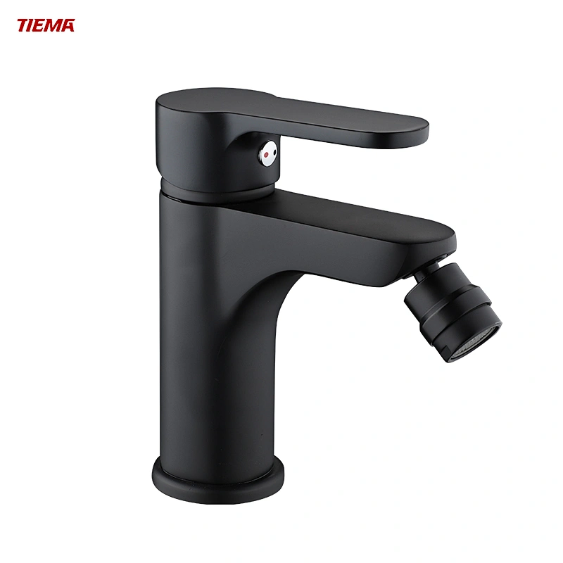 Black Color Brass Chrome Hot And Cold Water Sitting Bidet Faucets