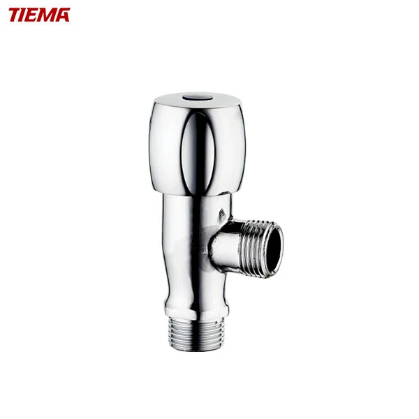 Válvula angular de latão TIEMA com alça de zinco cromada de 1/2