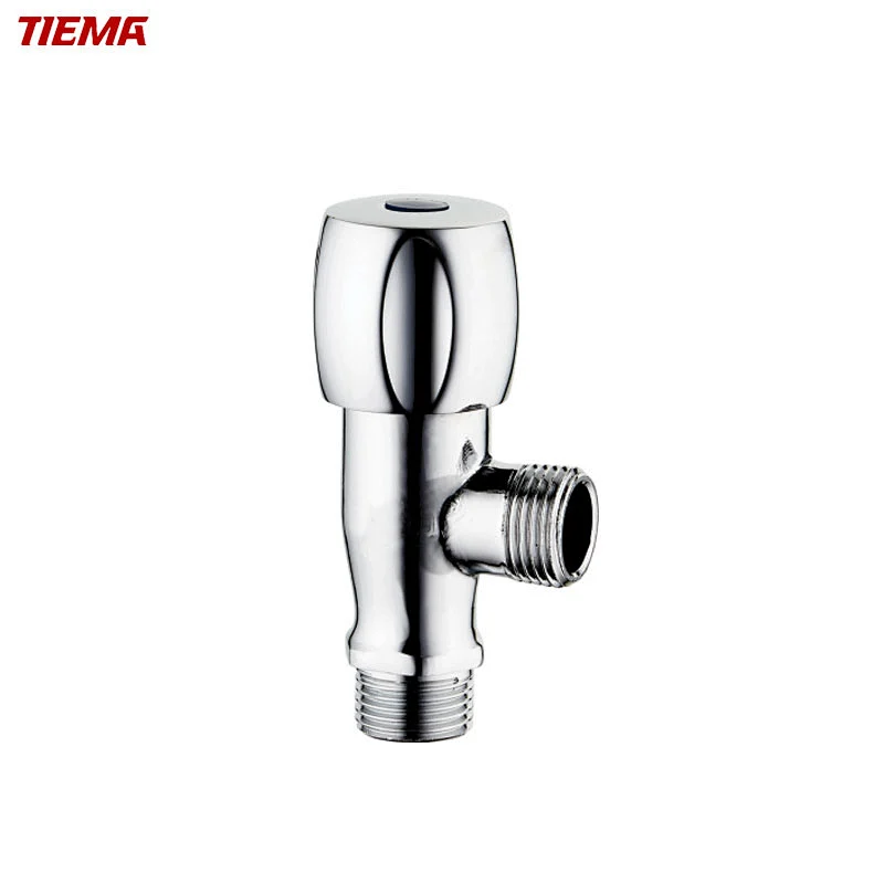 Válvula angular de latão TIEMA com alça de zinco cromada de 1/2