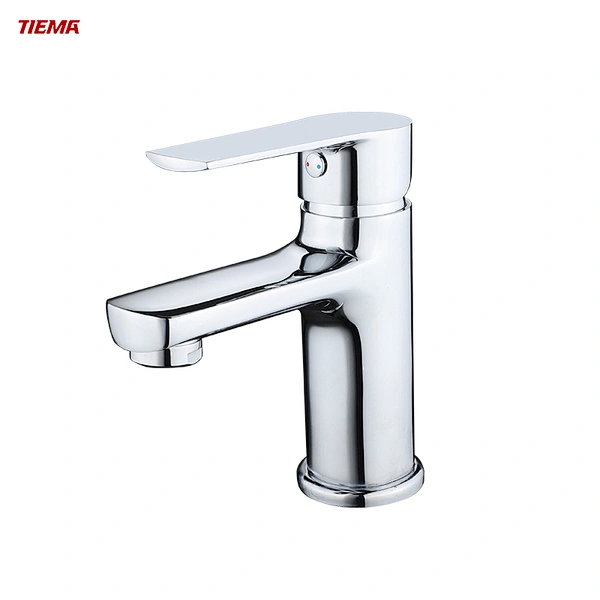 TIEMA Waterfall Basin Tap Chrome Bathroom Brass Single Hole Mixer Basin Faucets
