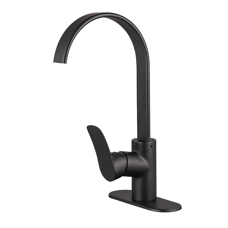 Cartucce filtranti per acqua sanitaria Rubinetto per lavello da cucina a cascata in ottone nero
