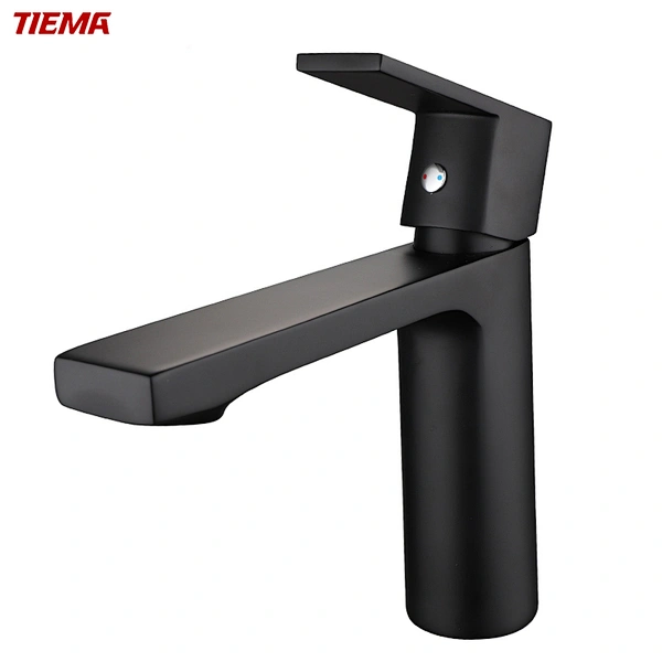 Conjunto de torneiras para lavatório preto TIEMA