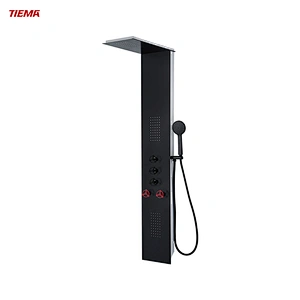 TIEMA Hot Sale Wall Mounted Bathroom Black Shower Column