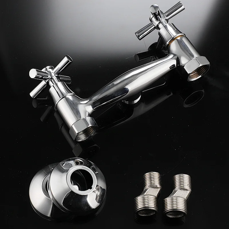 chrome bathroom shower faucet