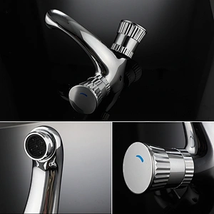 Rubinetto per lavabo rotante a doppia maniglia TIEMA Floor Wash Sildeing
