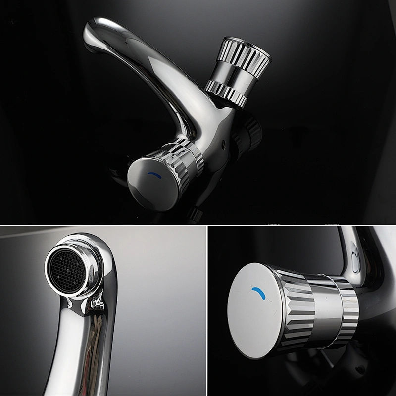 Rubinetto per lavabo rotante a doppia maniglia TIEMA Floor Wash Sildeing