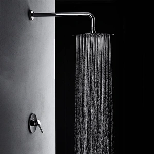 Fixations de douche TIEMA à poignée unique noir mat