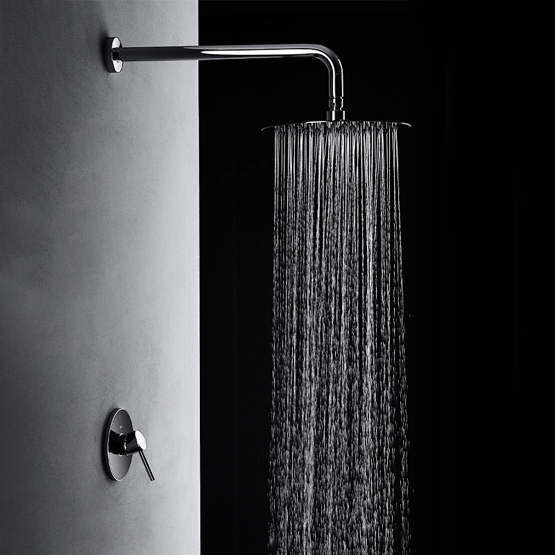 Fixations de douche TIEMA à poignée unique noir mat