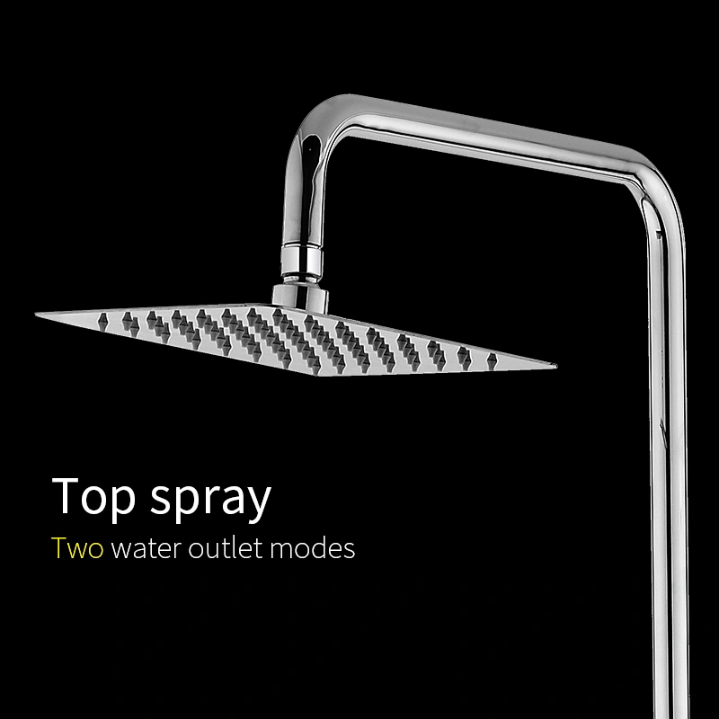 Modern Design Wall-mounted Thermostatic Rain Shower Set with Mixer