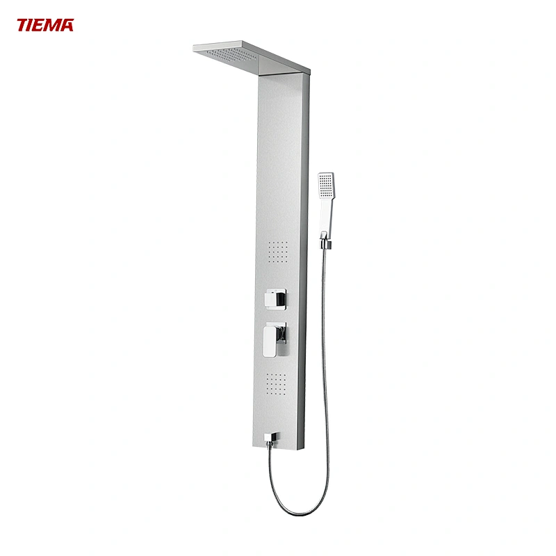 TIEMA Best 304 colonne de douche de salle de bain exposée en acier inoxydable