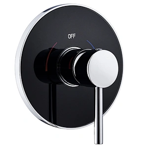 Fixations de douche TIEMA à poignée unique noir mat