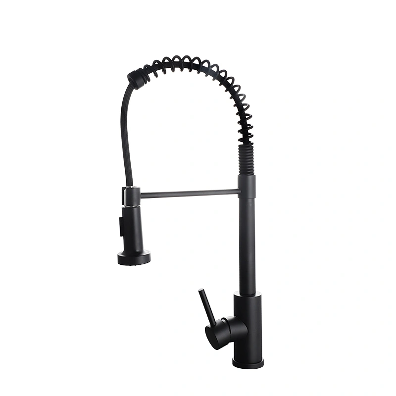 Vòi bếp bằng thép không gỉ 304 gắn trên sàn TIEMA Xịt một lỗ kéo ra
