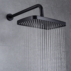 TIEMA 3 Way Waterfall Black Concealed Shower Set