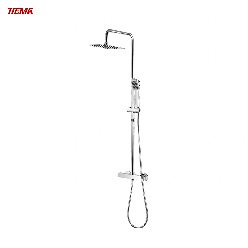 Modern Design Wall-mounted Thermostatic Rain Shower Set with Mixer